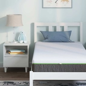 vidaXL Στρώμα Λευκό και Γκρι 80 x 160 cm Ζακάρ ύφασμα