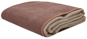 Κουβέρτα Δίχρωμη Polycotton Marron-Beige Viopros Μονό 160x220cm Ακρυλικό-Πολυέστερ