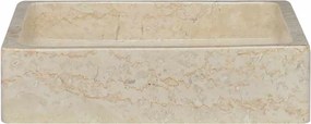 vidaXL Νιπτήρας Κρεμ 40 x 40 x 10 εκ. Μαρμάρινος