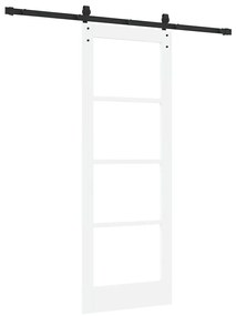 vidaXL Συρόμενη Πόρτα ORKDAL Λευκό 73.5 x 198.5 εκ. Μασίφ ξύλο πεύκου