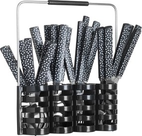 Μαχαιροπίρουνα Με Βάση (Σετ 24τμχ) S-D Geo Black 150005C