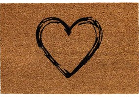 Πατάκι Εισόδου E-Coco Heart 028 40x60cm Natural-Black Sdim 40Χ60