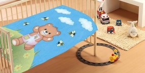 DIMcol ΚΟΥΒΕΡΤΑ ΒΡΕΦ Βελουτέ polyester 110Χ140 Teddy Bear 01 Sky blue 1410274403300182