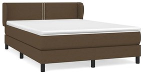 ΚΡΕΒΑΤΙ BOXSPRING ΜΕ ΣΤΡΩΜΑ ΣΚΟΥΡΟ ΚΑΦΕ 140X190 ΕΚ. ΥΦΑΣΜΑΤΙΝΟ 3126160