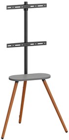 BRATECK βάση δαπέδου FS28-44F-04 για τηλεόραση 43-65&#034; έως 35kg, με ράφι