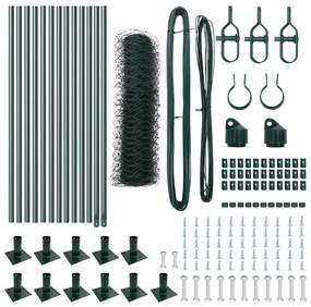 vidaXL Στύλος Περιφράξεων Πράσινο 25 x 0,4 μ. (50 χλστ πλέγμα)