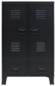 vidaXL Ντουλάπι με Βιομηχανικό Στιλ Μαύρο 67 x 35 x 107 εκ. Μεταλλικό