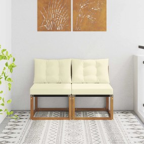 vidaXL 2 Τεμάχιο Εξωτερικός μεσαίος καναπές