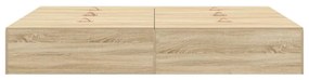 vidaXL Σκελετός Κρεβατιού Sonoma Δρυς 150 x 200 cm Επεξεργασμένο ξύλο