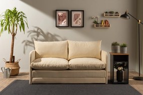 Διθέσιος Καναπές Κρεβάτι Κρέμ MOZIL BASIS 148x70x66