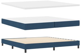 vidaXL Κρεβάτι Στραγγαλιστή με Στρώμα Μπλε 200x200 εκ Υφάσματος