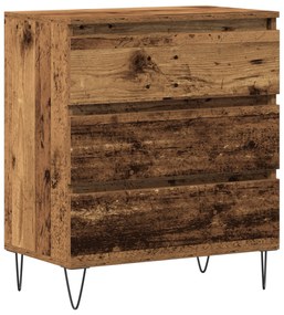 vidaXL Μπουφές με Συρτάρια Γήινο Ξύλο 60x35x70 εκ. Κατασκευασμένο Ξύλο
