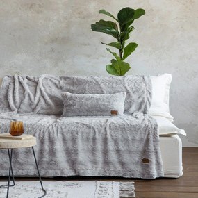 Κουβέρτα Καναπέ Velure Light Grey Nima 130X170 130x170cm Πολυέστερ