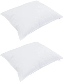 vidaXL Πάπλωμα με μαξιλάρι 3 pcs Λευκό 200 x 220 cm Μικροΐνες