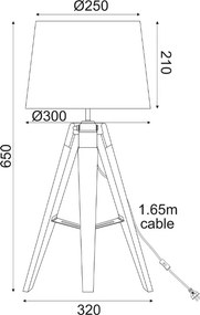Πορτατίφ Aca Mousse TF17701TWCW White/Wood