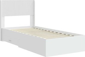 vidaXL Καλάθι με αποθήκη και κεφαλάρι Λευκό 90 x 190 cm