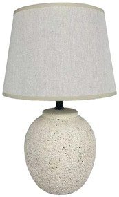 Επιτραπέζιο φωτιστικό Lurata Inart Ε27 κεραμικό σε μπεζ απόχρωση Φ26x38εκ