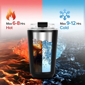 Κούπα Θερμός Ανοξείδωτο BPA Free 355ml - Μαύρο