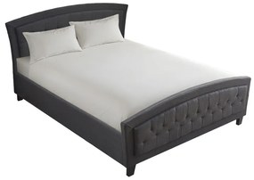 Κρεβάτι Camaro pakoworld ύφασμα σε ανθρακί απόχρωση160x200εκ