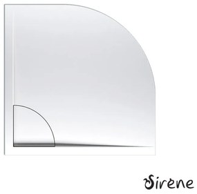 SIRENE FLOW FQ8080-300 Ημικυκλική Ακρυλική Ντουζιέρα White 80x80x5εκ