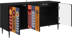 vidaXL Ντουλάπι TV ESSEN 102 x 33 x 51 εκ Μαύρη Δρυς