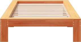 vidaXL Σκελετός Κρεβ. Χωρίς Στρώμα Καφέ Κεριού 90x200 εκ Μασίφ Πεύκο