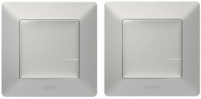 Kit φωτισμού 1 διακόπτη/ρυθ &amp; 1 ασύρματο Valena Life Legrand Netatmo-752352-Αλουμίνιο 752352