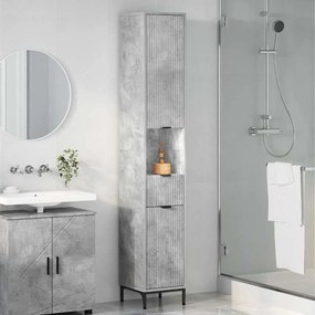 vidaXL Ντουλάπι Μπάνιου Σκυρόδεμα Γκρι 31,5 x 33 x 190 εκ.