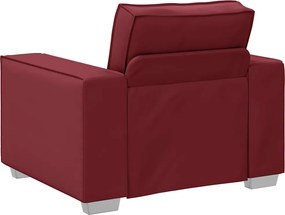 vidaXL Καθίσμα Σαλονιού Κόκκινο 100 cm Τεχνητό Δέρμα