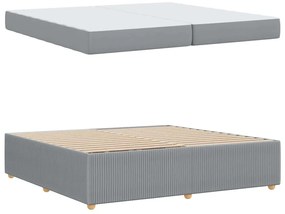 vidaXL Σκελετός Κρεβατιού Άλλο Ανοιχτό γκρι 200 x 200 cm ύφασμα