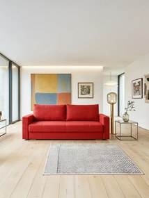 Καναπές Kleio Τριθέσιος-195φ 80β εκ.-Κόκκινο