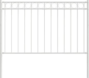 vidaXL Στοιχείο Φράχτη Λευκό 170 x 150 εκ. Ατσάλι