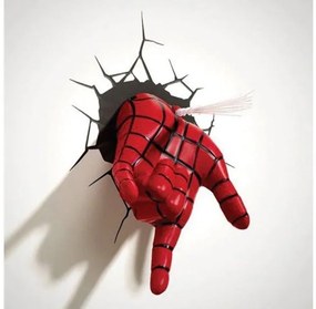 Φωτιστικό Τοίχου Αυτοκόλλητο 3D The Source 3DL Marvel Spiderman Hand Light 3D Deco Light 75194 Κόκκινο