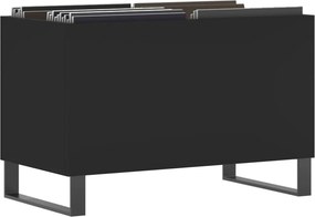 vidaXL Δισκοθήκη Μαύρη 74,5 x 38 x 48 εκ. από Επεξεργασμένο Ξύλο