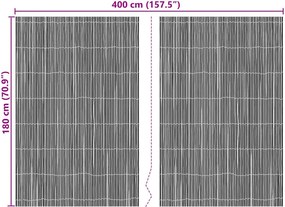 vidaXL Φράχτης Μπαμπού Φυσικό 400 x 180 εκ Μπαμπού