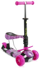 Παιδικό πατίνι Draxter Plus Scooter με κάθισμα και χειρολαβή γονέα Pink 10390140021 Lorelli