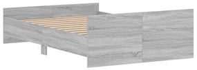vidaXL Πλαίσιο Κρεβατιού με Κεφαλάρι/Ποδαρικό Γκρι Sonoma 120x200 εκ.