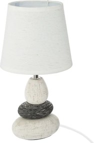 Επιτραπέζιο φωτιστικό Rockgem pakoworld Ε27 ivory-ανθρακί Φ18x33εκ