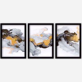 Κάδρα (Σετ 3Τμχ) 364LUL1376 35x45cm Multi Wallity Vertical Πλαστικό,Mdf