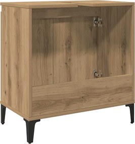 vidaXL Ντουλάπι Νιπτήρα τεχνίτης Δρυς 58x33x60 εκ. Επεξεργασμένο Ξύλο
