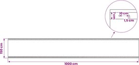 vidaXL Τέντα Λένο Πράσινο 1,5 x 10 μ 260 γρ PE