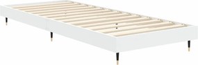 vidaXL Πλαίσιο Κρεβατιού Λευκό 75 x 190 εκ. από Επεξεργασμένο Ξύλο