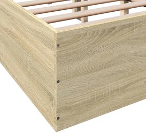 vidaXL Πλαίσιο Κρεβατιού Sonoma Δρυς 140x200 εκ. Επεξεργασμένο Ξύλο