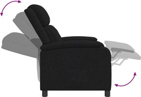 vidaXL Αναπαυτική Καρέκλα Μαύρο Ύφασμα