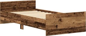 vidaXL Πλαίσιο κρεβατιού χωρίς στρώμα 75x190 εκ. Επεξεργασμένο Ξύλο