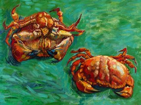 Εκτύπωση έργου τέχνης Two Crabs (Vintage Seaside) - Vincent van Gogh, (40 x 30 cm)