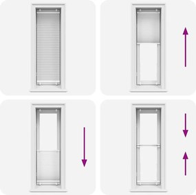 vidaXL Πλισέ περσίδα Λευκό 40x100 cm Πλάτος υφάσματος 39,4 cm