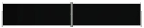 Σκίαστρο Πλαϊνό Συρόμενο Βεράντας Μαύρο 220 x 1200 εκ. - Μαύρο