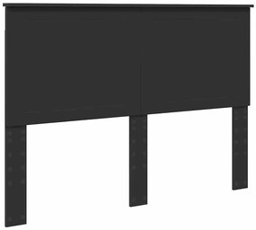 vidaXL Κεφαλάρι με κεφαλάρι Μαύρη Οξυά 140 cm Επεξεργασμένο ξύλο