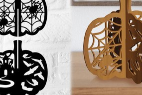 Σετ των 2 Intra απο ξύλο plywood 3mm-4mm πάχος Τρισδιάστατη κολοκύθας Δίασταση 15x15 cm INTRAFABR-79137420